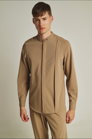 Image (9) P/Coc μακρυμάνικo mao πουκάμισο μπεζ