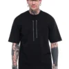 Street lace t-shirt μαύρο