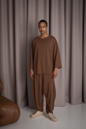 Indeed oversized trouser chocolate