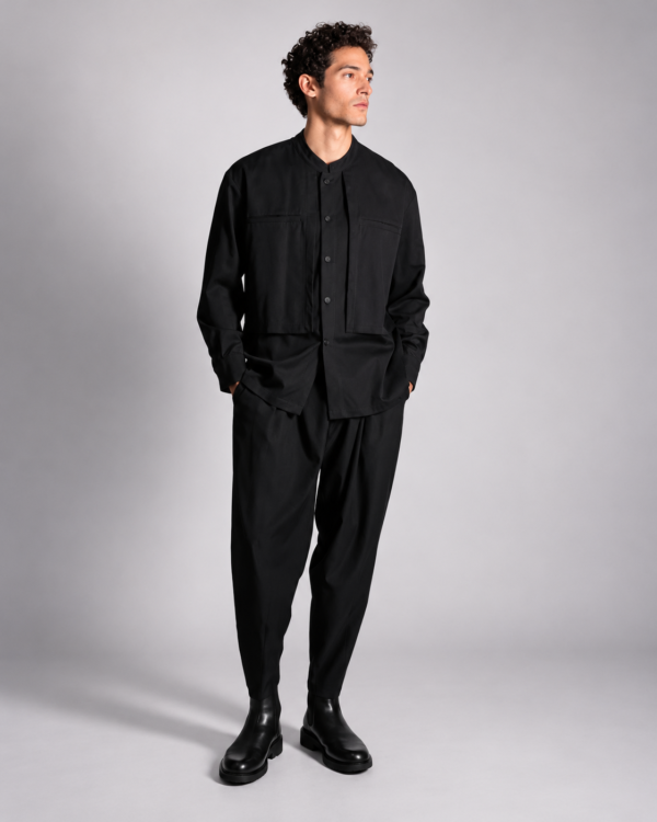 Black Indeed Collar Shirt – Oversized Fit