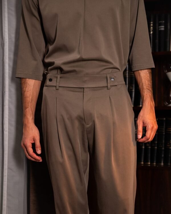 Relaxed Tailored Παντελόνι με Πιέτες – Olive