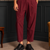 1BA910B8-2DCA-484D-A10E-94A87991F11C Relaxed Tailored Παντελόνι με Πιέτες – Burgun