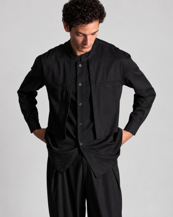Black Indeed Collar Shirt – Oversized Fit