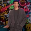 Oversized Indeed Ανδρική Ζακέτα Washed Ανθρακί