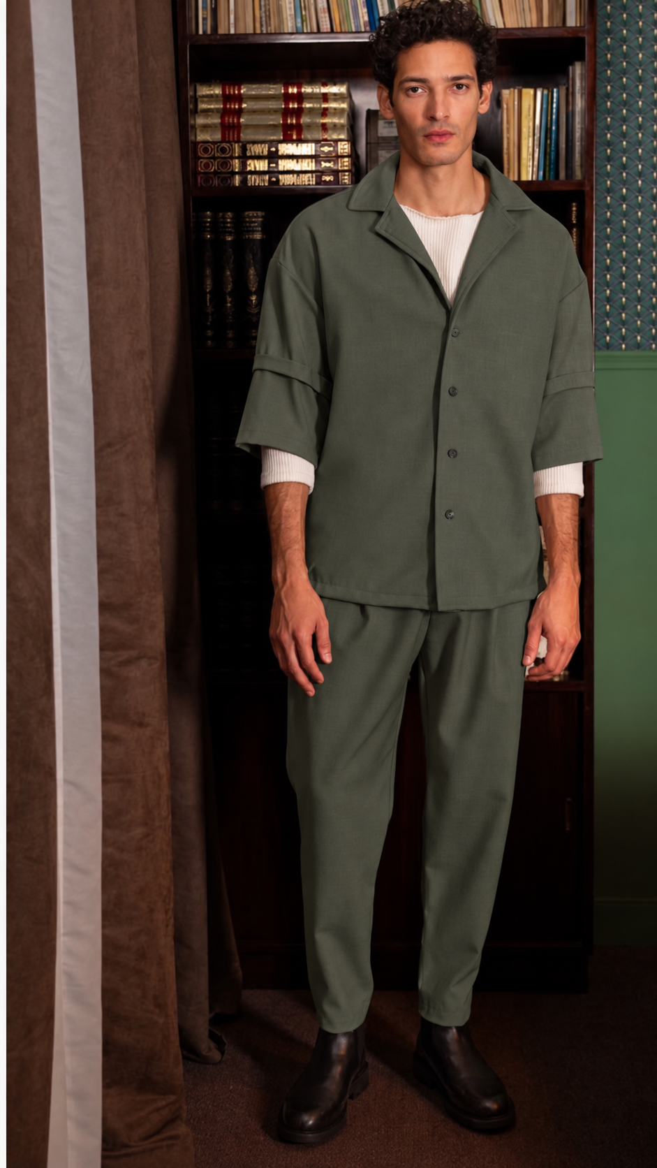 Ανδρικό Indeed Πουκάμισο Oversized – Dark Khaki