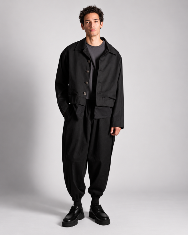 Oversized Shirt Jacket – Black