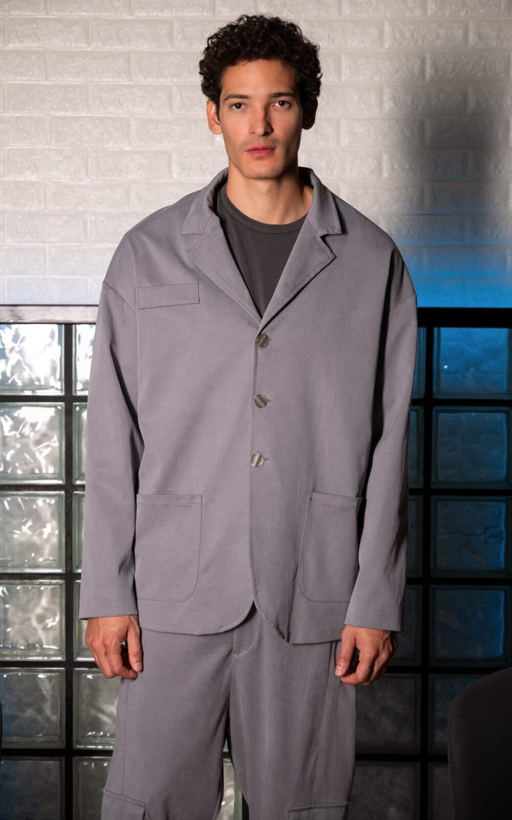 Oversized Outerwear Overshirt Indeed – Dusty Grey