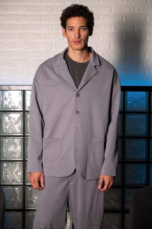 Oversized Outerwear Overshirt Indeed – Dusty Grey